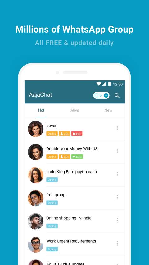 Aajachat - WhatsApp groups 2019 screenshot 4