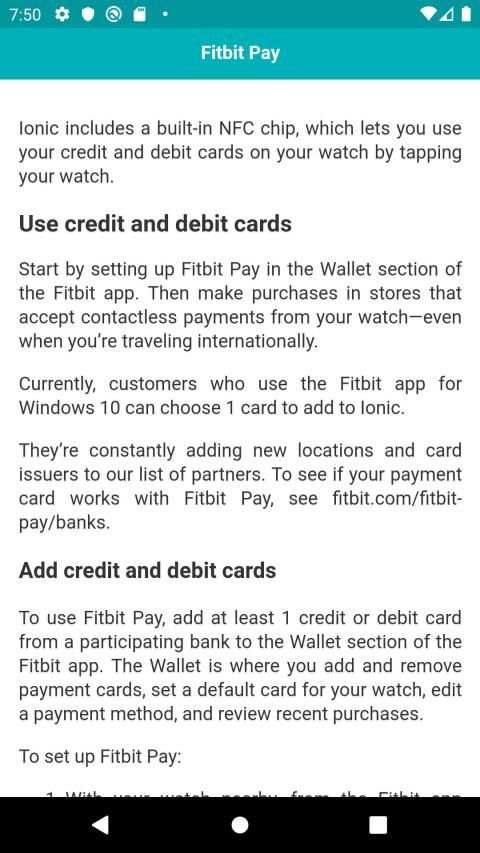 User guide for Fitbit Ionic screenshot 5