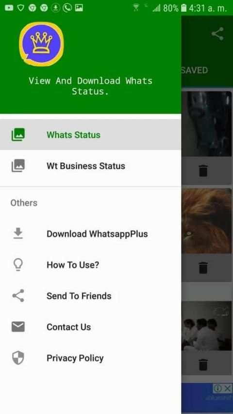 Gold Status Saver and Download status for app plus स्क्रीनशॉट 1