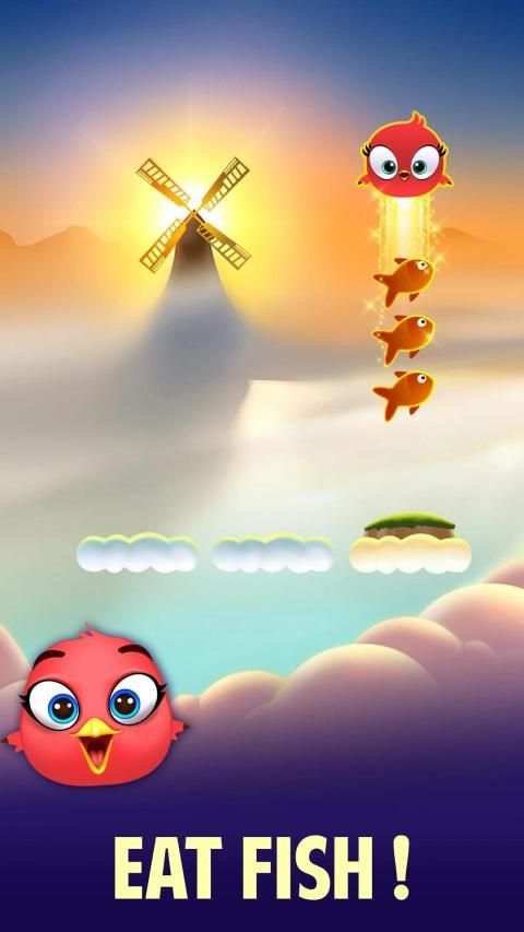 Bird Bounce: Angry Cute Birds Jumping game screenshot 1