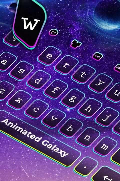Sparkling Galaxy Animated keyboard स्क्रीनशॉट 2