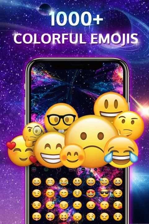 Sparkling Galaxy Animated keyboard स्क्रीनशॉट 1