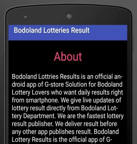 Bodoland Lotteries Result screenshot 1