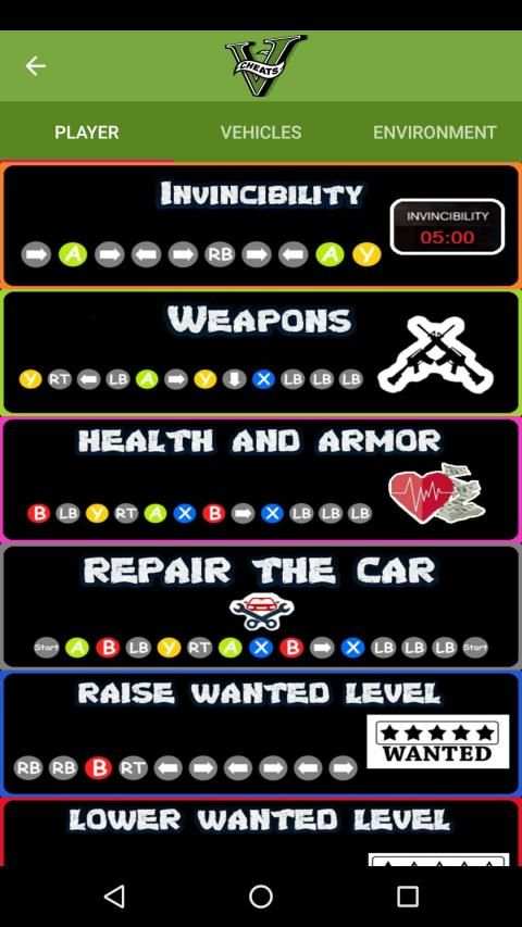 Cheats GTA 5 screenshot 2