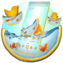 Lemon Fish Water Launcher Theme