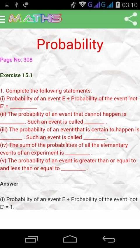 Class 10 Maths Solutions screenshot 1