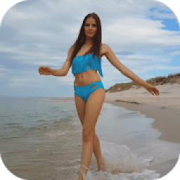 Hot Girl On The Beach Video Wallpaper आइकन