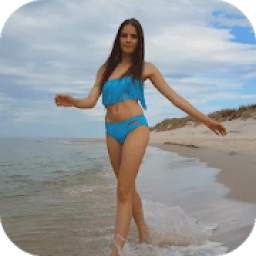 Hot Girl On The Beach Video Wallpaper