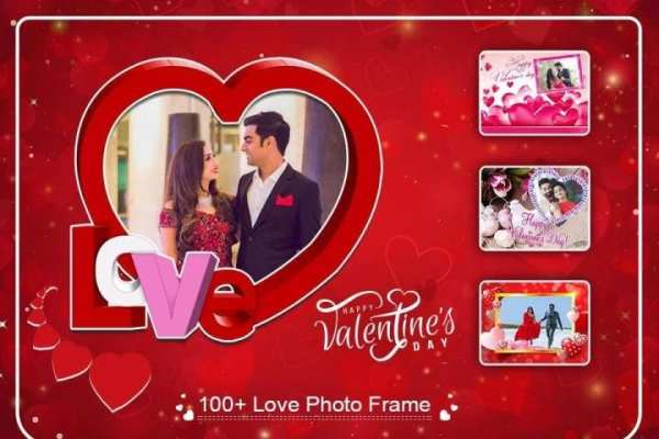 Valentine Photo Frame : Romantic Photo Editor स्क्रीनशॉट 5