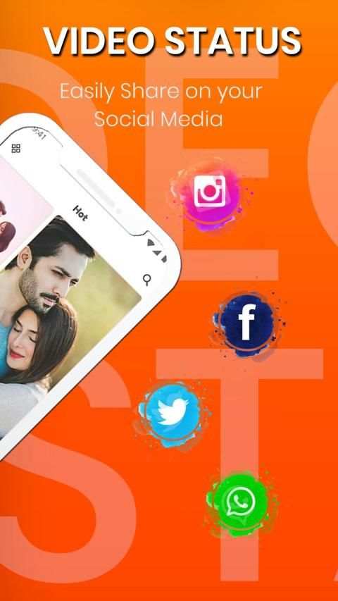 Vidly: Full Screen Video Status for WhatsApp स्क्रीनशॉट 8