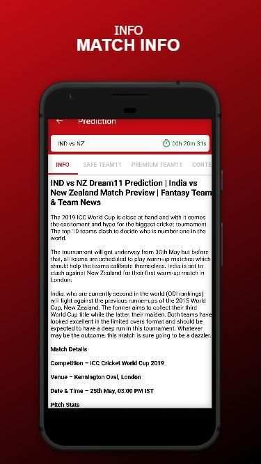 Dream Expert™ - Dream11 Prediction & Tips,Teams screenshot 4