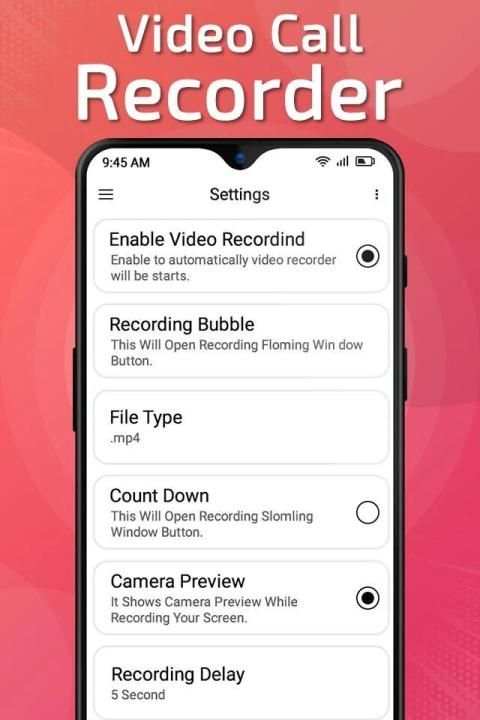 Video Call Recorder - Automatic Call Recorder Free स्क्रीनशॉट 4