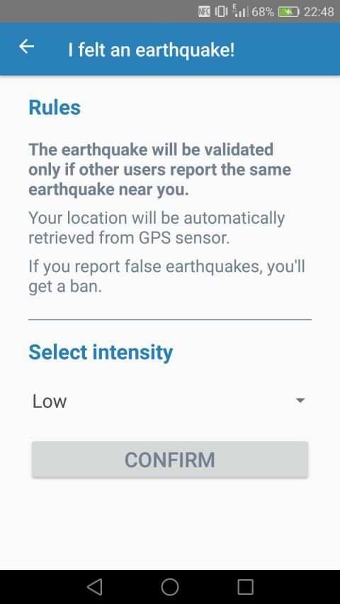 Earthquake Notifier स्क्रीनशॉट 1