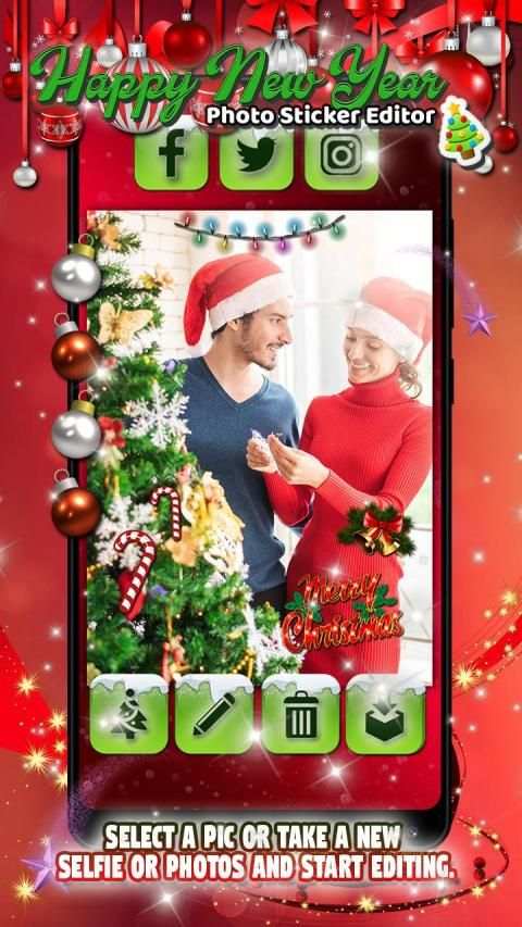 New Year Photo Editor: Photo Stickers and Stamps screenshot 3