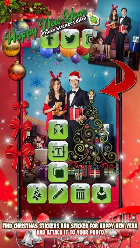 New Year Photo Editor: Photo Stickers and Stamps screenshot 2