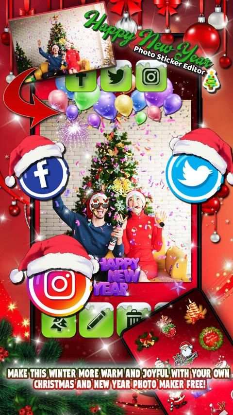New Year Photo Editor: Photo Stickers and Stamps screenshot 5