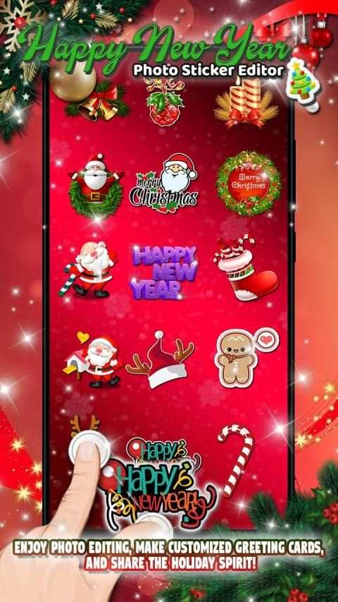 New Year Photo Editor: Photo Stickers and Stamps screenshot 4