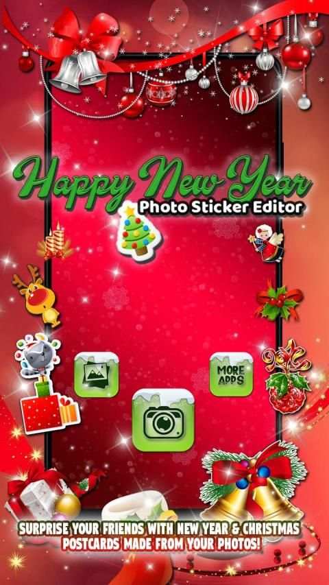 New Year Photo Editor: Photo Stickers and Stamps screenshot 1