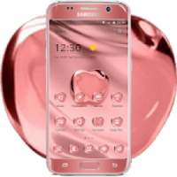 Rose Gold Color Crystal Apple Theme on 9Apps