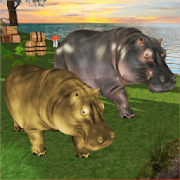 Angry Hippo Simulator: Hippo Family Jungle Attack icon