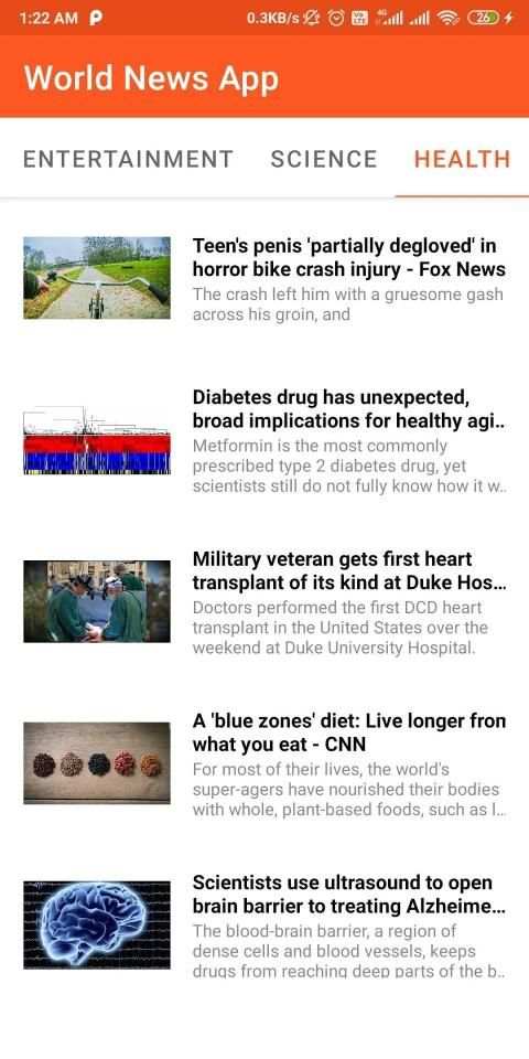 World News App screenshot 2