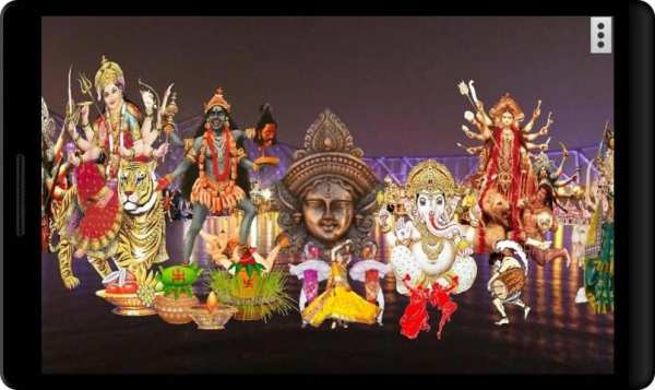 4D Durga Puja, Navaratri Durgotsava Live Wallpaper screenshot 2