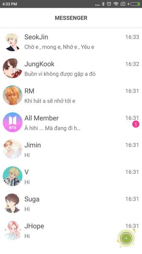 BTS Messenger Tiếng việt screenshot 1