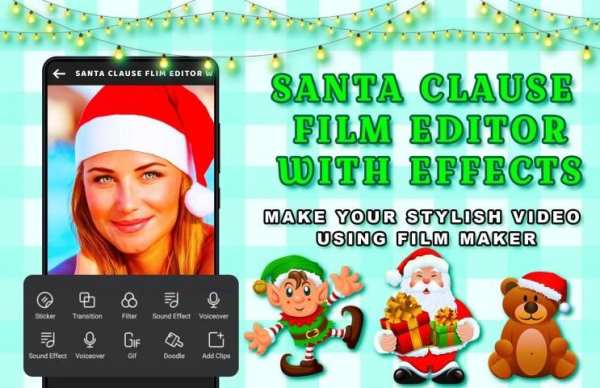 Santa Claus Film Editor With Effects स्क्रीनशॉट 1