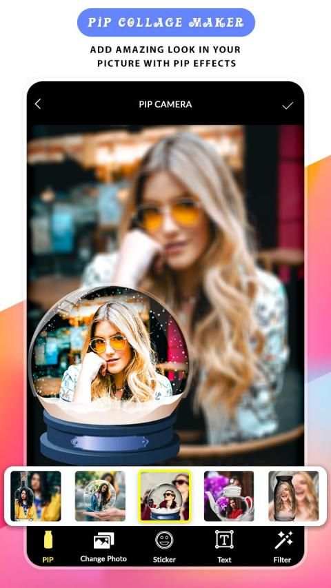 PIP Camera & Magazine Frame Photo Editor स्क्रीनशॉट 8