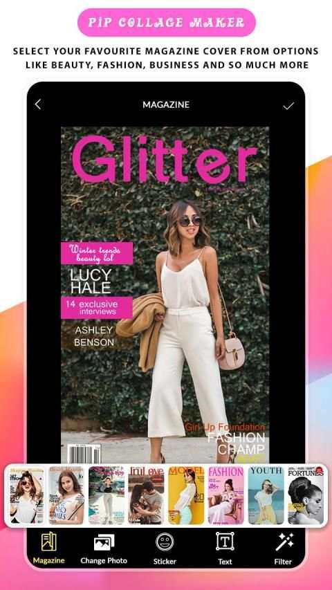 PIP Camera & Magazine Frame Photo Editor स्क्रीनशॉट 7