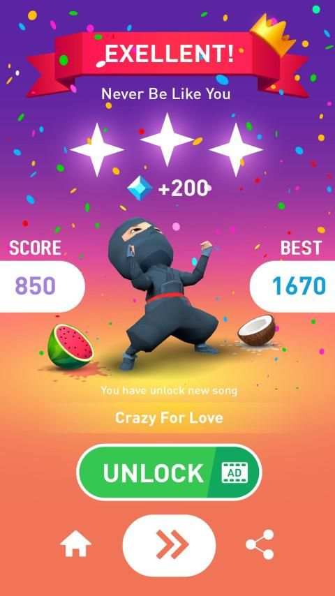 Chop Ninja : EDM Chop Fruit Game screenshot 2