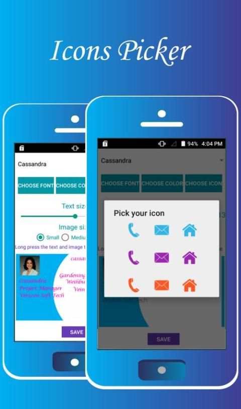 Business Cards Maker स्क्रीनशॉट 2