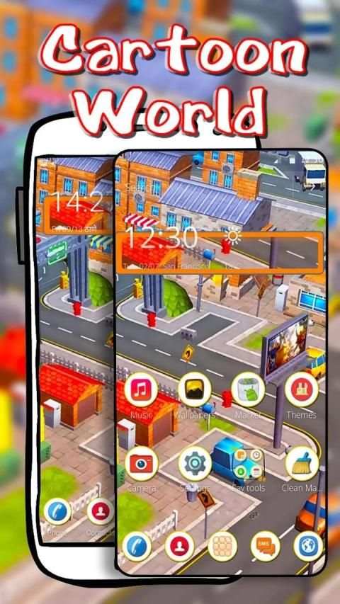 Tema Warna Dunia Rumah Kartun screenshot 2