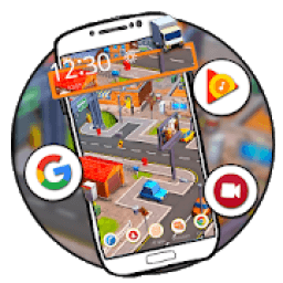 ikon Tema Warna Dunia Rumah Kartun