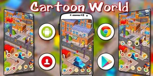 Tema Warna Dunia Rumah Kartun screenshot 1