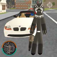 Panther Stickman Rope Hero Crime City Battle logo