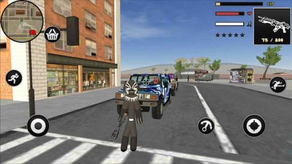 Panther Stickman Rope Hero Crime City Battle स्क्रीनशॉट 1