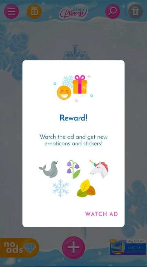 Winter Princess Notepad screenshot 2