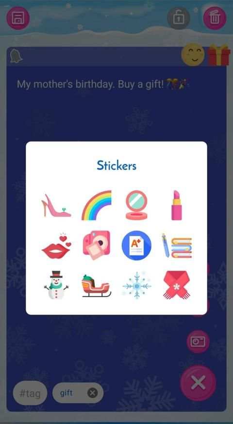 Winter Princess Notepad स्क्रीनशॉट 7