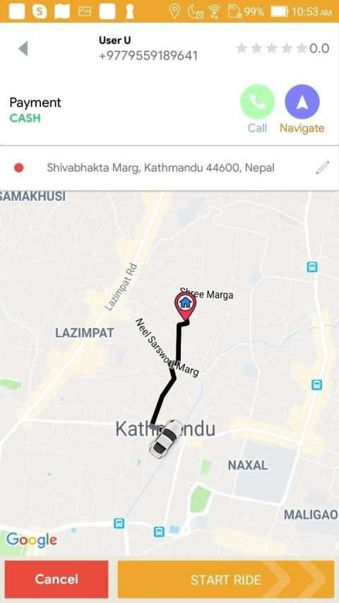 Taximandu Driver screenshot 1