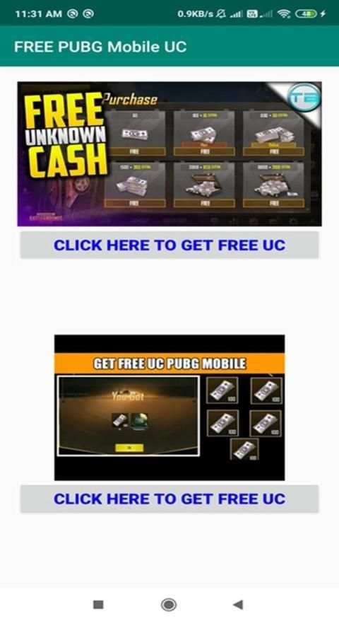 Free PUBG Mobile UC screenshot 1