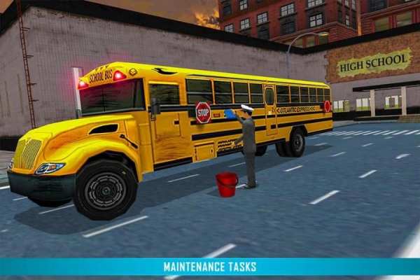 Virtual High School Bus Driver Simulator screenshot 1