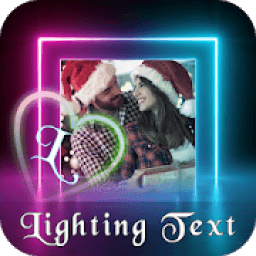 Lighting Text Photo Frame : Lighting Text Effect आइकन