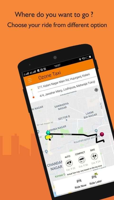 Ozone Taxi - Auto Taxi, Bike, Car Service स्क्रीनशॉट 5