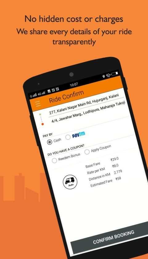 Ozone Taxi - Auto Taxi, Bike, Car Service स्क्रीनशॉट 4