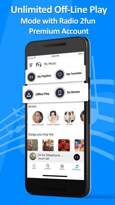 Radio 2fun Music- Bangla Hindi English Mp3 Songs screenshot 1