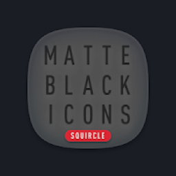 Matte Black SQUIRCLE Icons आइकन