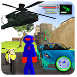 US Stickman SuperHero Rope Mafia Crime City आइकन