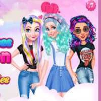 Fashion Princesses Colorful Hairstyles
