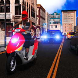 ikon Pizza Delivery Vespa Scooter Rider